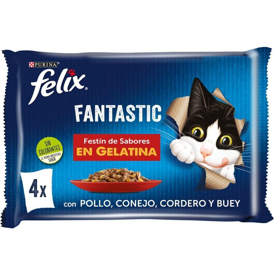 Felix Fantastic Carne en Gelatina sobre para gatos thumbnail