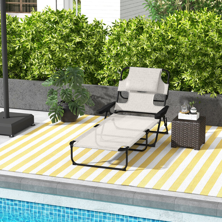 Outsunny Tumbona Plegable Tumbona De Jard n Con Respaldo Ajustable En 4 outsunny-tumbona-plegable-tumbona-de-jard-n-con-respaldo-ajustable-en-4