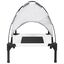 vidaXL Cama Elevada para Perro  con Techo Desmontable Gris Plateado Acero, , large indicador imagen numero 4