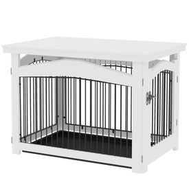 PawHut Jaula para Perros Blanco