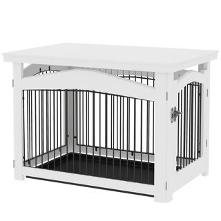 PawHut Jaula para Perros Blanco