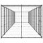 Vidaxl perrera de acero negra y plateada para perros, , large indicador imagen numero 9