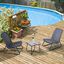 Outsunny Conjunto de Muebles de Jardín 3 Piezas Juego de 2 Sillas y Mesa con Encimera de Cristal Templado Efecto Mármol, , large indicador imagen numero 2