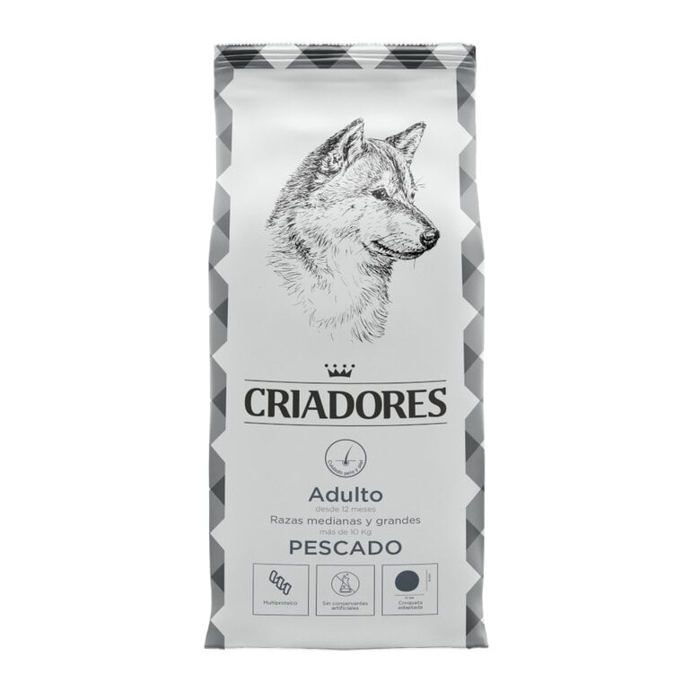 15 kg Criadores Adulto Pescado pienso para perros