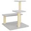 vidaXL Rascador para gatos con postes de sisal gris claro 61 cm, , large indicador imagen numero 4