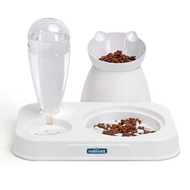 Nobleza-3 En 1 Comedero para Gatos,Bebedero Automático para Gatos