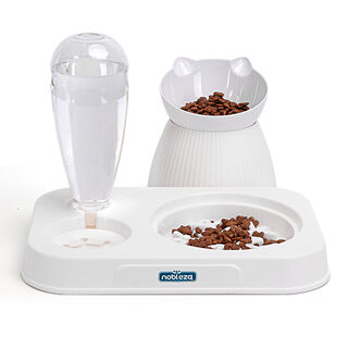 Nobleza-3 En 1 Comedero para Gatos,Bebedero Automático para Gatos
