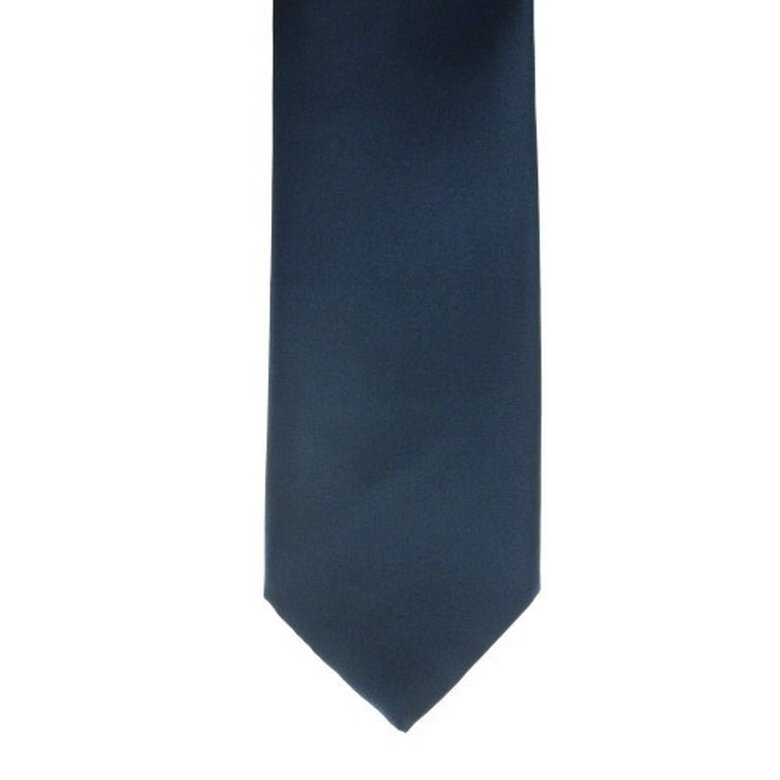 Corbata lisa infantil para concurso hípica color Azul marino, , large image number null