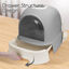 Nobleza - Cajas de Arena para Gatos, Arenero Gatos Cubierto con Cajon, Arenero para Gatos Grande Cerrado, Caja de Arena Cagadero Gato sin Olores con Pala, L52*W42*H38.5CM, Gris, , large indicador imagen numero 5