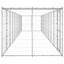 Vidaxl perrera con puerta de bisagra plateada para perros, , large indicador imagen numero 8