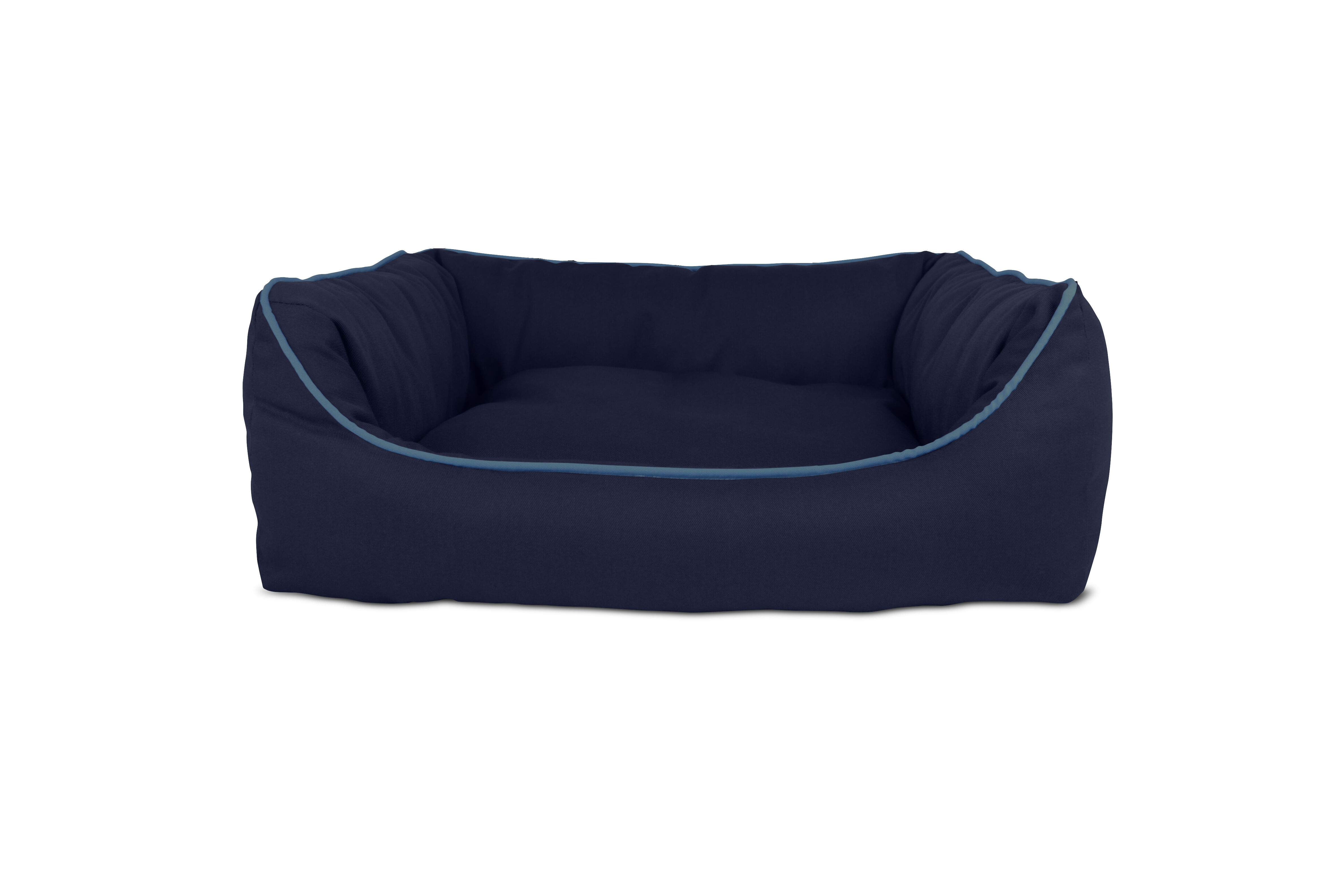 Gauty Cama Rectangular para Perros y Gatos  Tela de sarga - Azul oscuro y azul, , large Imagen numero 1