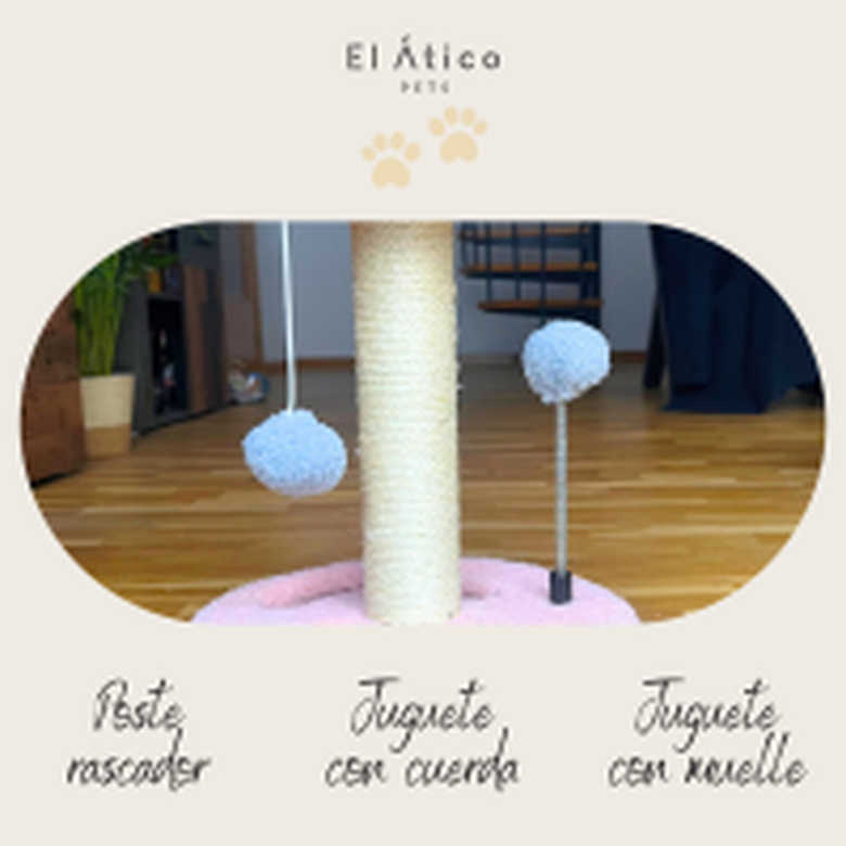 El Ático Pets Arbol Rascador Torre con 2 Bolas de Juego para Gatos thumbnail