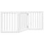 vidaXL Puerta para perros plegable 3 paneles madera álamo blanca 150cm, , large indicador imagen numero 6