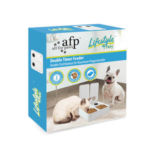 All For Paws Liftstyle4Pets Comedero Automático Doble para perros y gatos