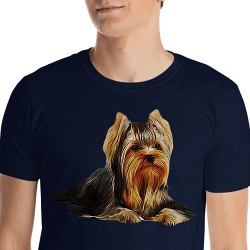 Mascochula camiseta hombre personalizada con tu mascota azul marino thumbnail