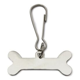 Chapa con forma de hueso color Gris