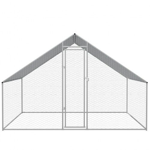 Gallinero de gran tama&ntilde;o para gallinas color Plateado/Gris, , large Imagen numero 5