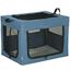 PawHut Transportín Mochila para Perros y Gatos Bolsa Portátil y Plegable para Mascotas Transportador para Perros con 3 Puertas y Cojín Suave 60x42x42 cm Azul, , large indicador imagen numero 1