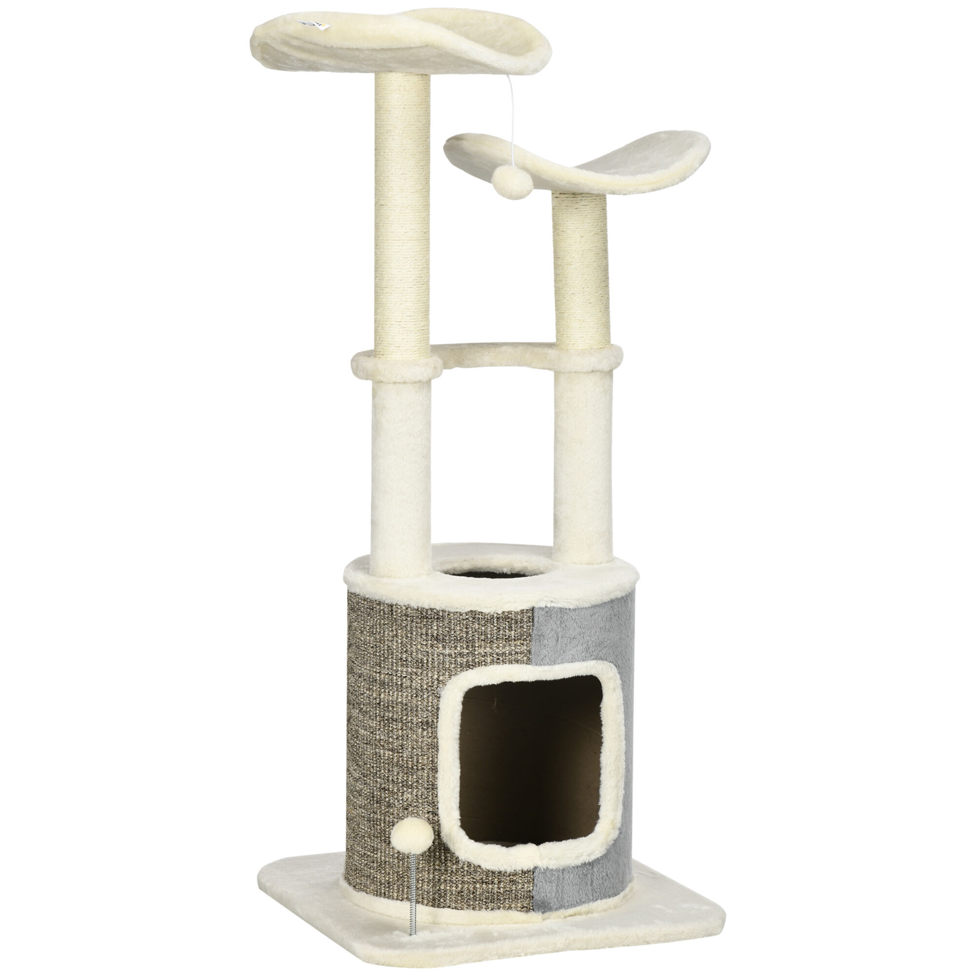 PawHut &Aacute;rbol Rascador Crema y Gris para gatos, , large Imagen numero 1