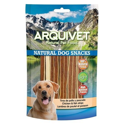 Snack en tiras para perros sabor Pollo y pescado, , large Imagen numero 1