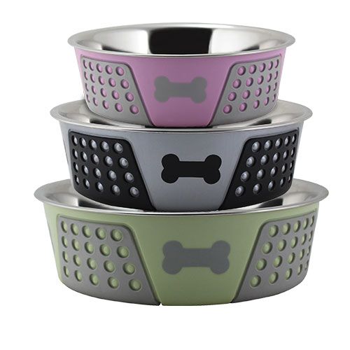 Comedero acero inox.  Hermosa COMEDERO NEGRO 1.600 ML., , large Imagen numero 1