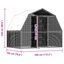 VidaXL Gallinero con techo y puerta 2 uds acero galvanizado plateado, , large indicador imagen numero 5