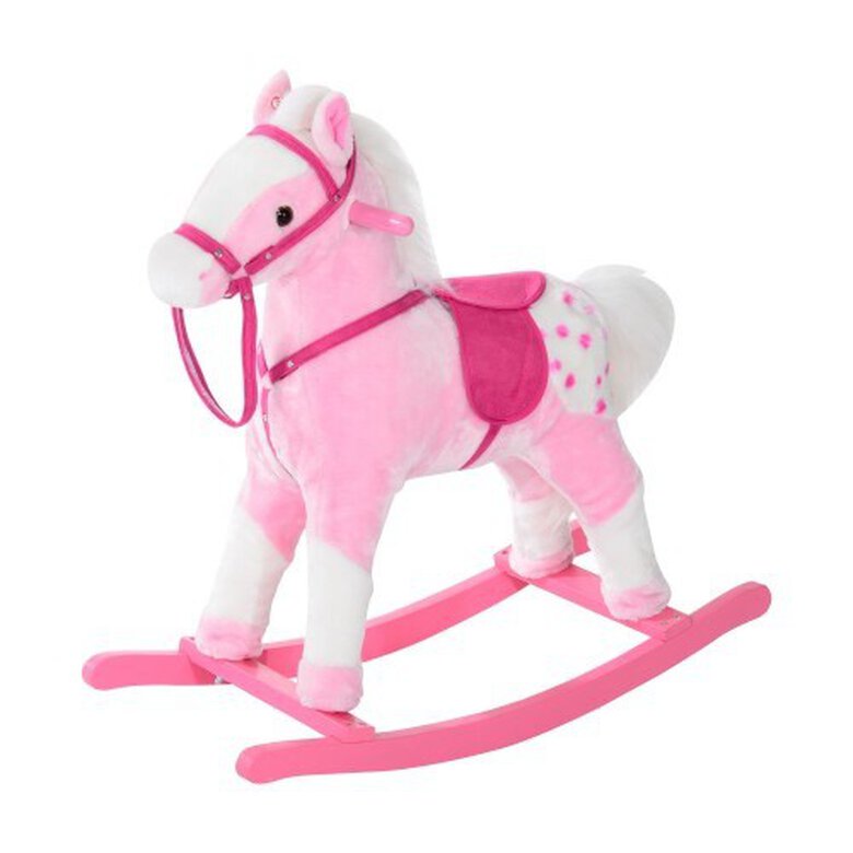 Balancín Peluche caballito Homcom  color Rosa, , large image number null
