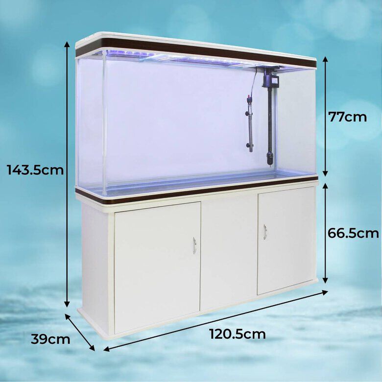 MonsterShop Acuario Completo con Mueble Blanco para peces thumbnail