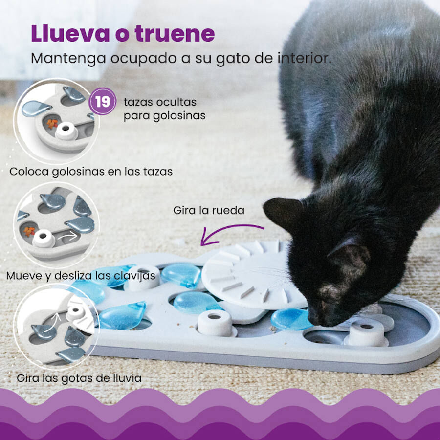 Catstages Nina Ottosson Puzzle &amp; Play Rainy Day Juguete de Inteligencia para gatos thumbnail