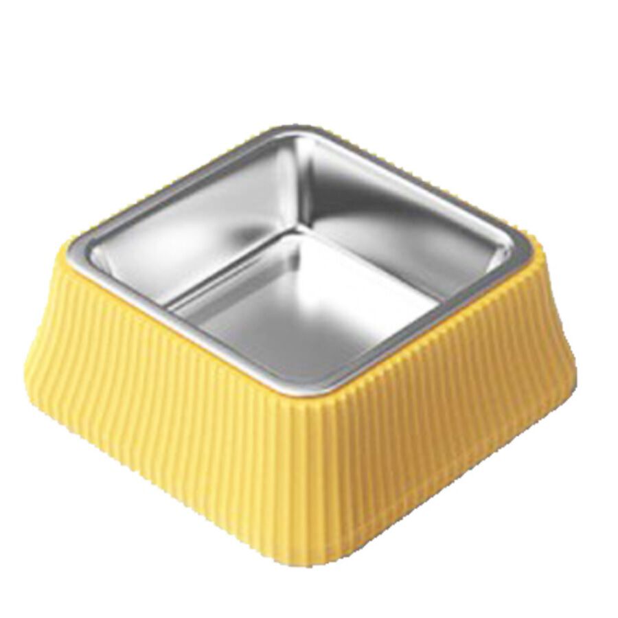 Comedero para mascotas de acero inoxidable cuadrado, , large Imagen numero 1