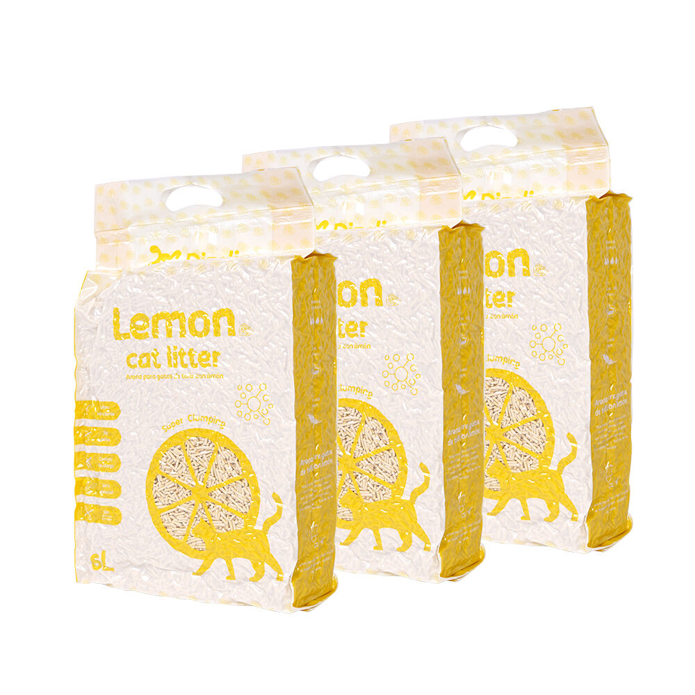 ARENA DE TOFU OLOR LIMON LEMON CAT LITTER 6L, , large Imagen numero 8