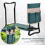 Outsunny Taburete de Jardín Plegable con Bolsa para Herramientas Protección Cojín Rodillas Asiento de Jardín con Almohadilla Altura Ajustable Soporta un máximo 150kg Color Verde Negro, , large indicador imagen numero 5