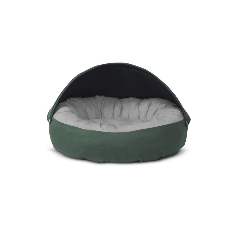 Gauty Cama Redonda para Perros y Gatos  Tela de sarga - Verde y gris, , large Imagen numero 1