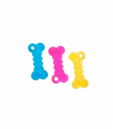 Flamingo Karlie Hueso mordedor de plástico para perros
