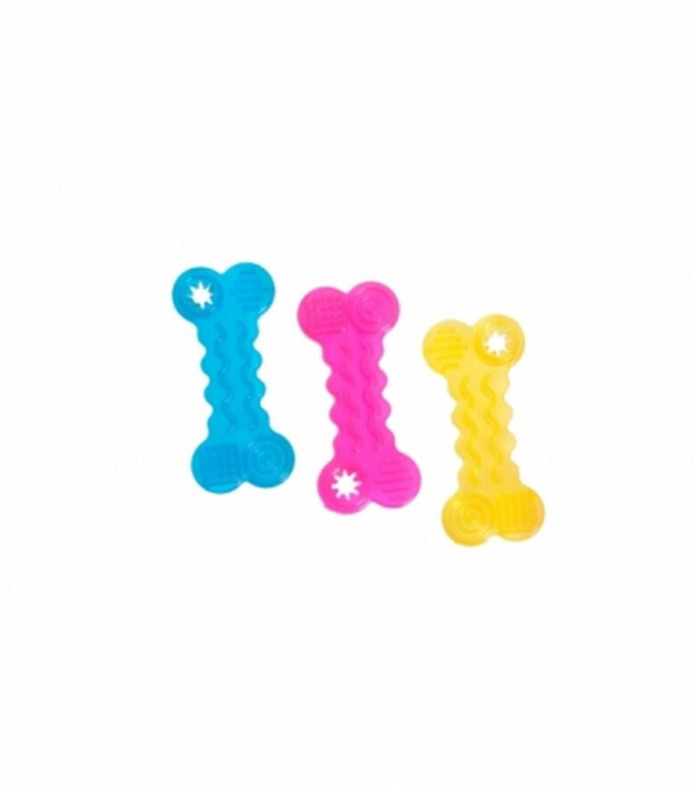 Flamingo Karlie Hueso mordedor de plástico para perros