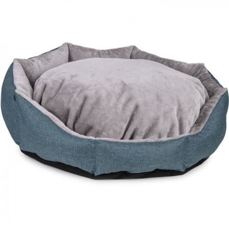 Vadigran ares cama redonda gris y azul para perros, , large image number null