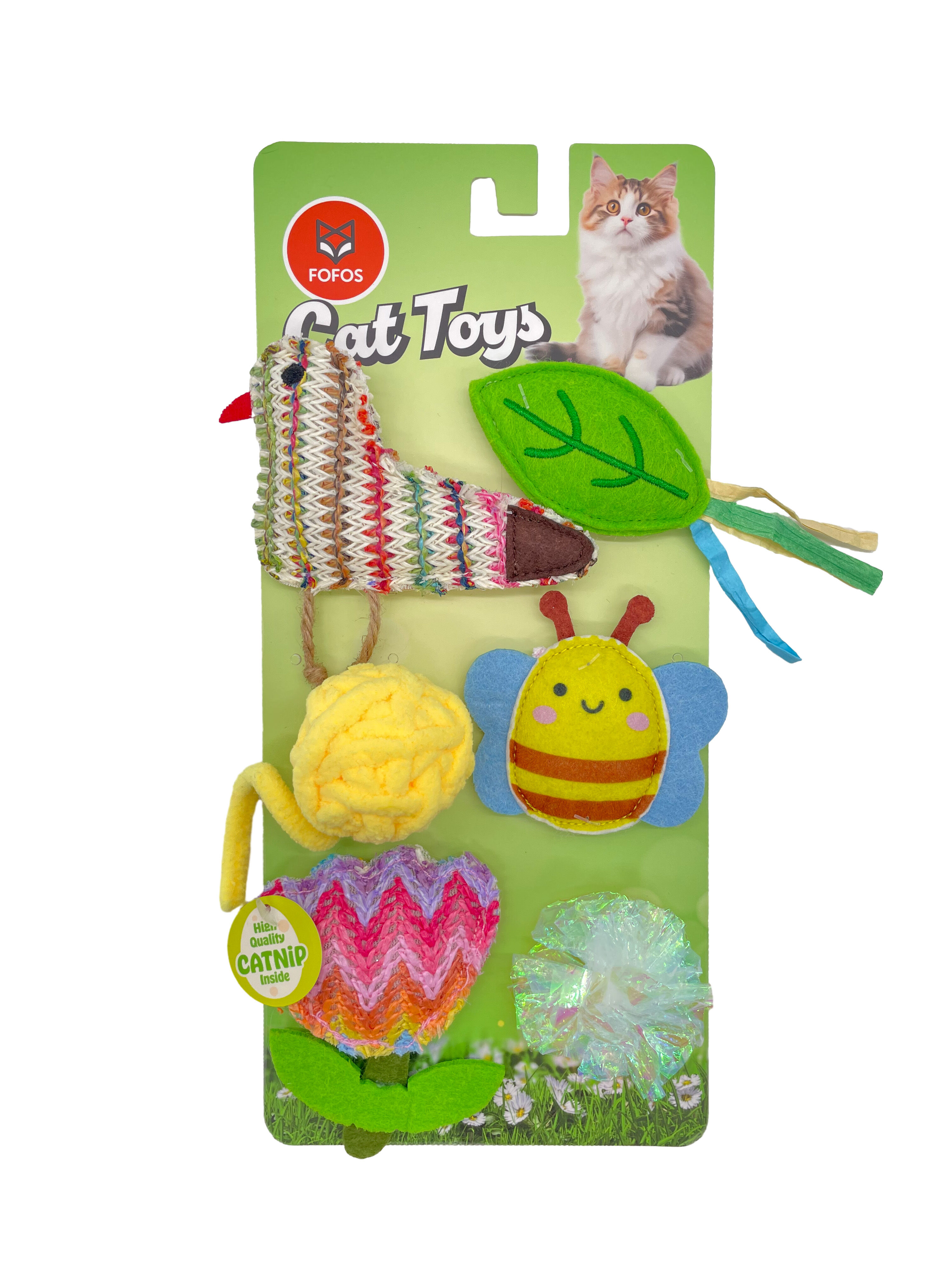 FOFOS | Set de 6 Juguetes con Formas Divertidas y Catnip (Colecci&oacute;n Primavera) - Para Gato, , large Imagen numero 1