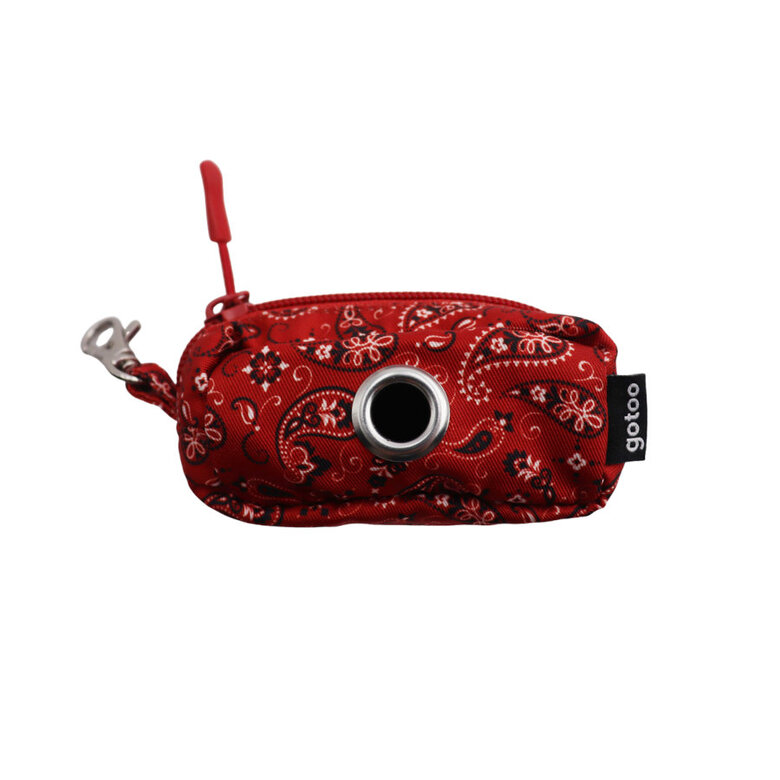 Gotoo Porta bolsas estampado cachemira rojo para perros