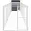 vidaXL Caseta perros con corral acero galvanizado gris 165x251x181 cm, , large indicador imagen numero 10