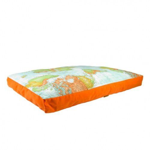 Cama para perros con estampado mapamundi hipoalerg&eacute;nica, , large Imagen numero 2