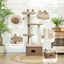 PawHut Árbol Rascador para Gatos Altura 133 cm Árbol para Gatos Torre para Gatos con Nido Plataformas Bola Colgante y Poste de Yute Café, , large indicador imagen numero 4
