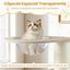 COSTWAY &Aacute;rbol Rascador Mediano para Gatos de Madera, Torre para Gatitos de 3 Niveles con C&aacute;psula Espacial Transparente, Condominio, Postes Rascadores y Alfombra Lavable, Cama para Gatos, 50x50x73cm, , large indicador imagen numero 3