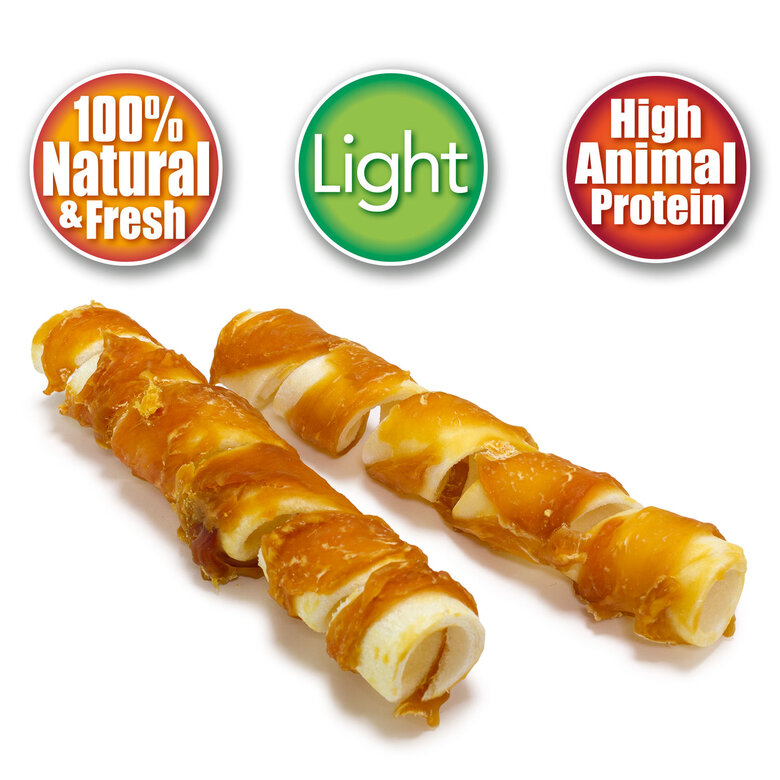 Arquivet Snacks Naturales Espiral masticable de pollo para perros, , large image number null