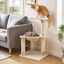 COSTWAY &Aacute;rbol Rascador para Gatos, 40 x 40 x 64 cm Torre para Gatos (Beige) | Torre para Gatitos de Interior con Plataforma Grande y Hamaca, Postes Rascadores de Sisal Natural, Bola Colgante, , large indicador imagen numero 2