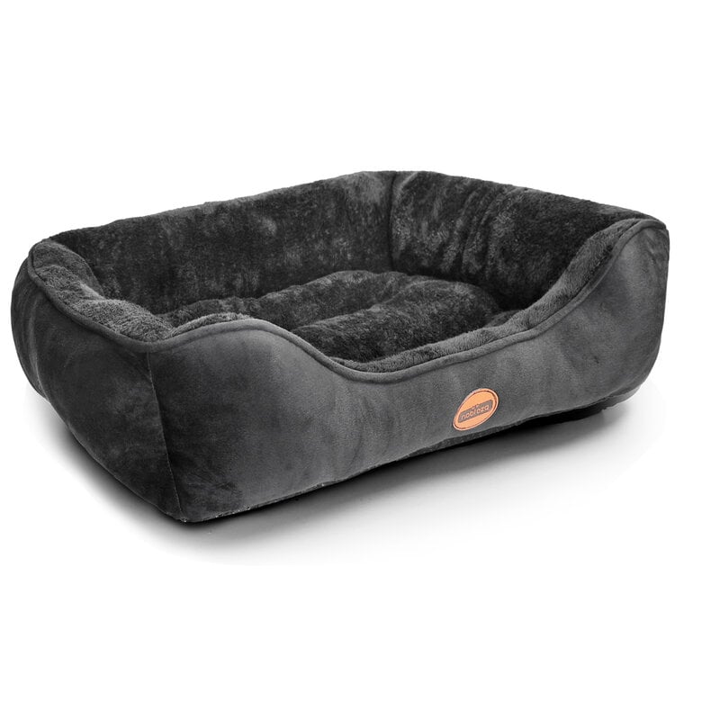 Nobleza Cama Perro, Cama para Perro Lavable, Cama de Perros Medianos Antideslizantes con Relleno de Fibras Super Suave, Cama para Mascotas Pequeños, Negro, M, 67*57cm