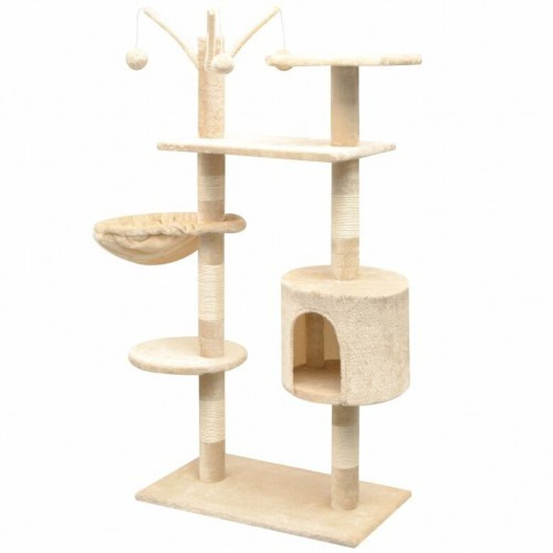 Rascador con poste de sisal para gatos color Beige, , large image number null