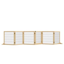 PawHut Barrera para Perros Madera Natural