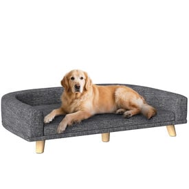 PawHut Sofá para Perros Gris Oscuro
