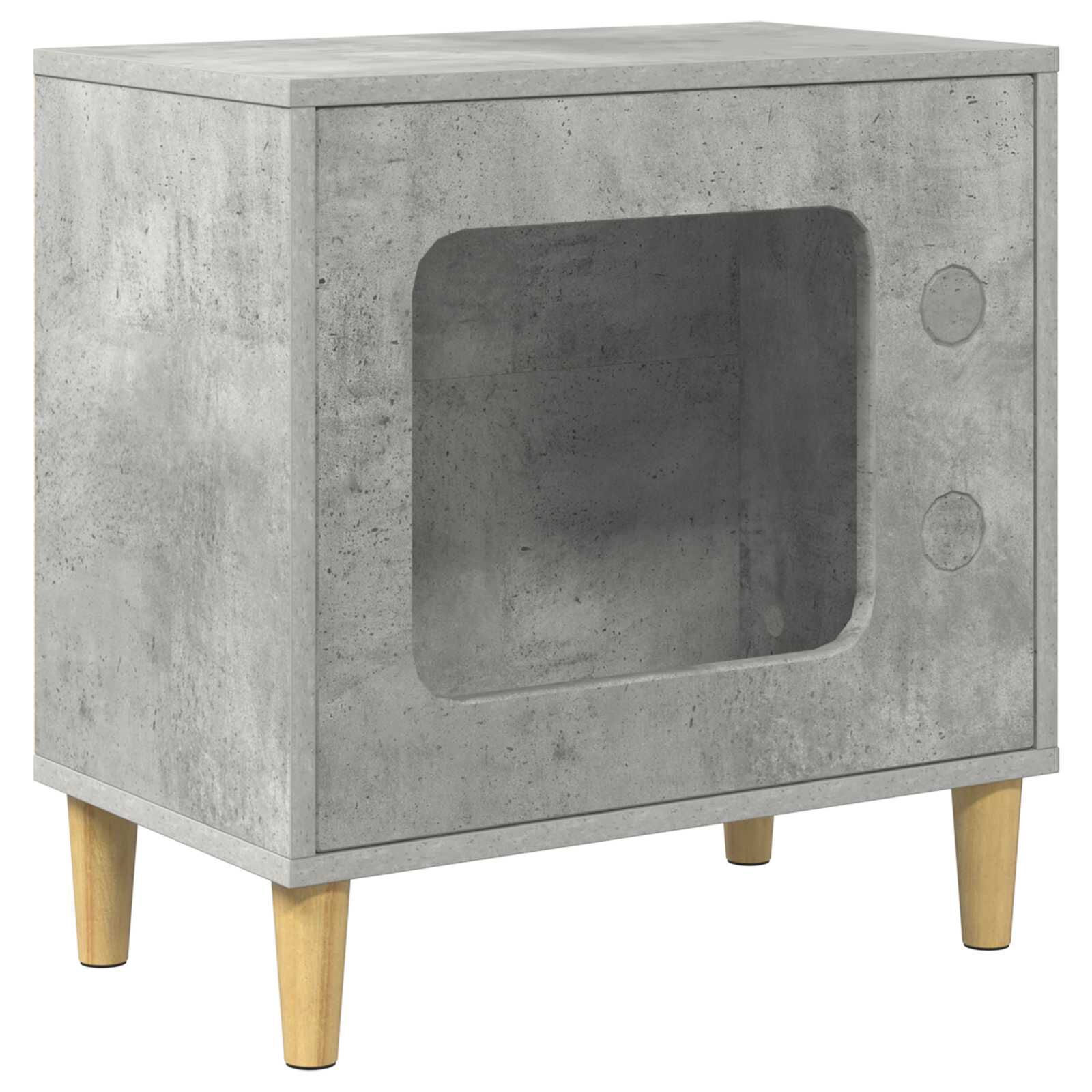 vidaXL Casa para Gatos Concreto 51 x 30 x 52 cm Madera de ingenier&iacute;a, , large Imagen numero 1