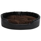 Vidaxl sofá con cojín lavable negro y marrón para mascotas, , large image number null